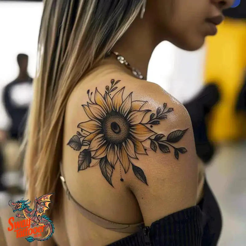 100 Sunflower Tattoo Design Ideas to Brighten Your Skin 35 sunflower tattoo