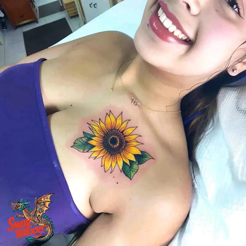 100 Sunflower Tattoo Design Ideas to Brighten Your Skin 33 sunflower tattoo