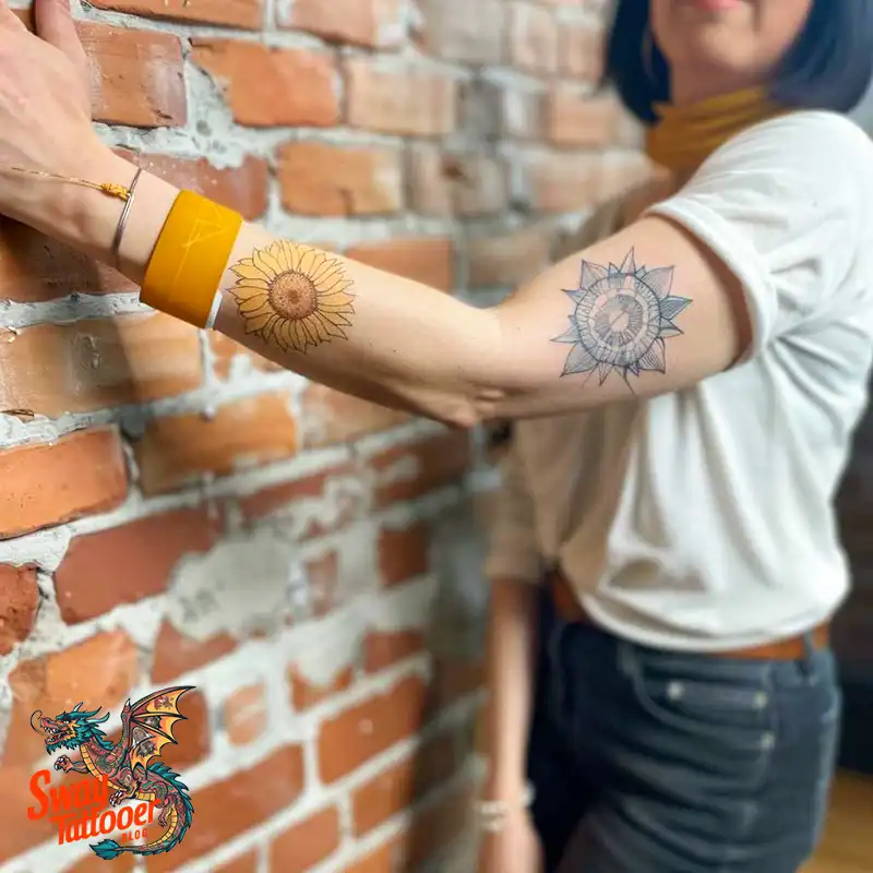 100 Sunflower Tattoo Design Ideas to Brighten Your Skin 31 sunflower tattoo