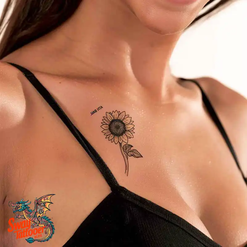 100 Sunflower Tattoo Design Ideas to Brighten Your Skin 90 sunflower tattoo