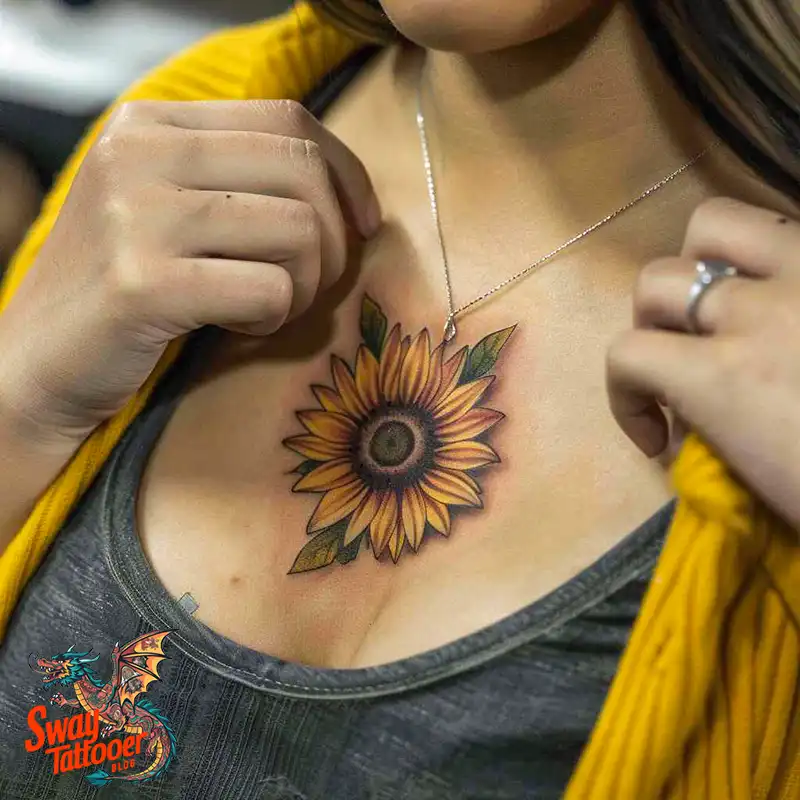 100 Sunflower Tattoo Design Ideas to Brighten Your Skin 12 sunflower tattoo