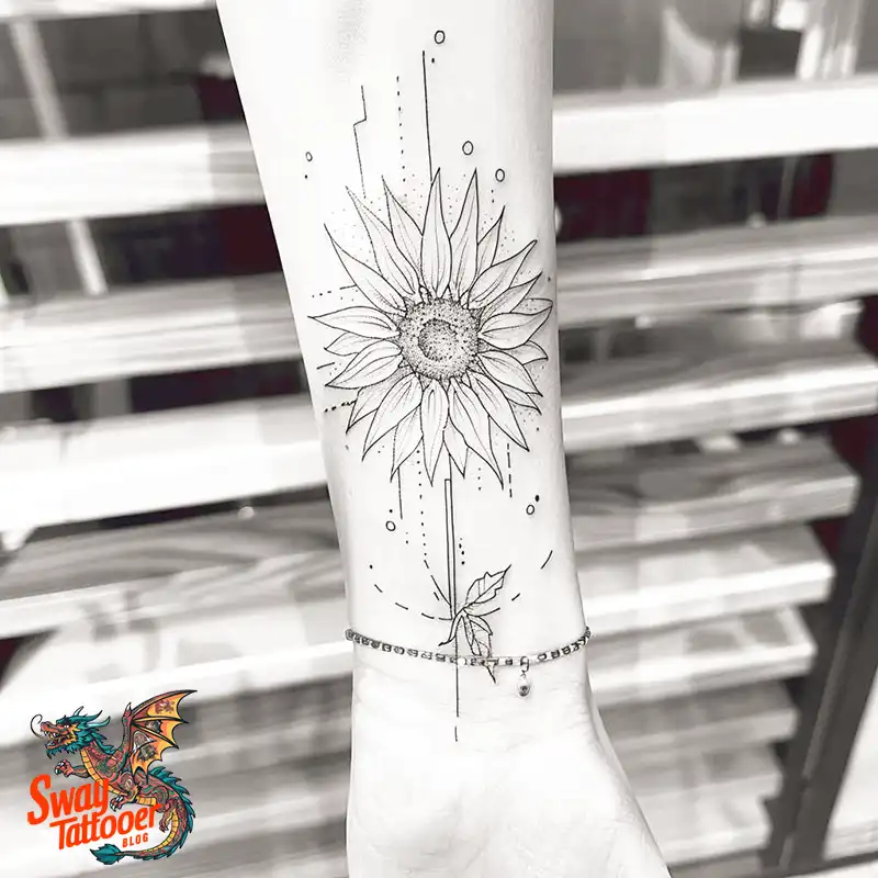 100 Sunflower Tattoo Design Ideas to Brighten Your Skin 89 sunflower tattoo
