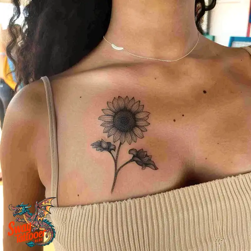 100 Sunflower Tattoo Design Ideas to Brighten Your Skin 8 sunflower tattoo