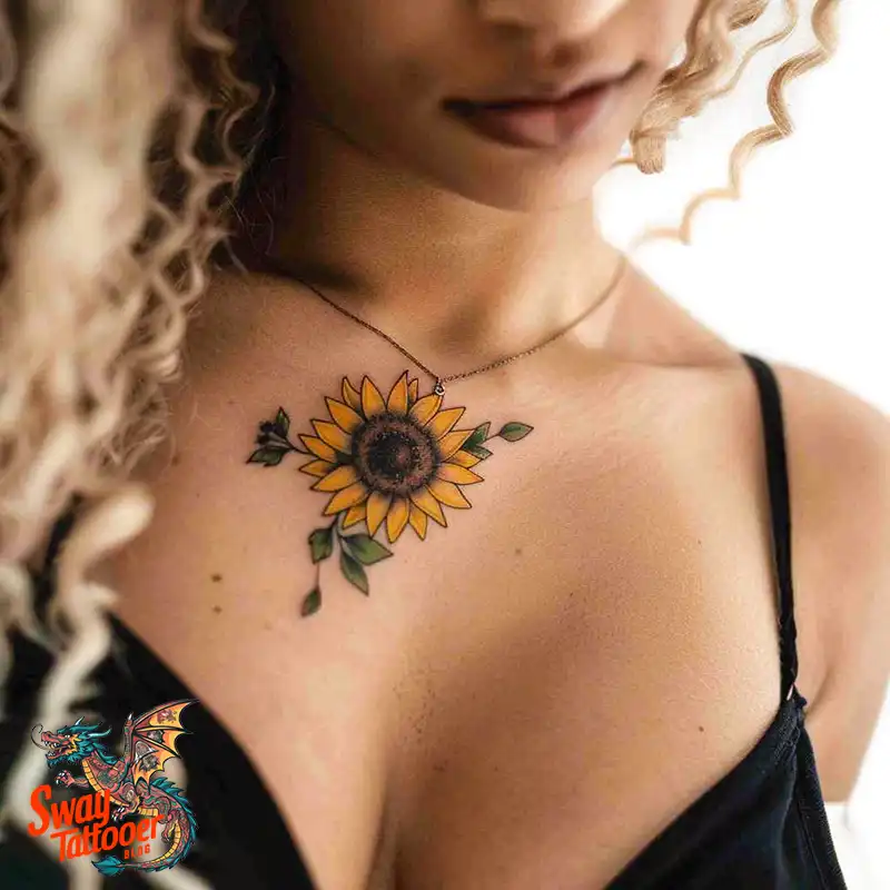 100 Sunflower Tattoo Design Ideas to Brighten Your Skin 7 sunflower tattoo