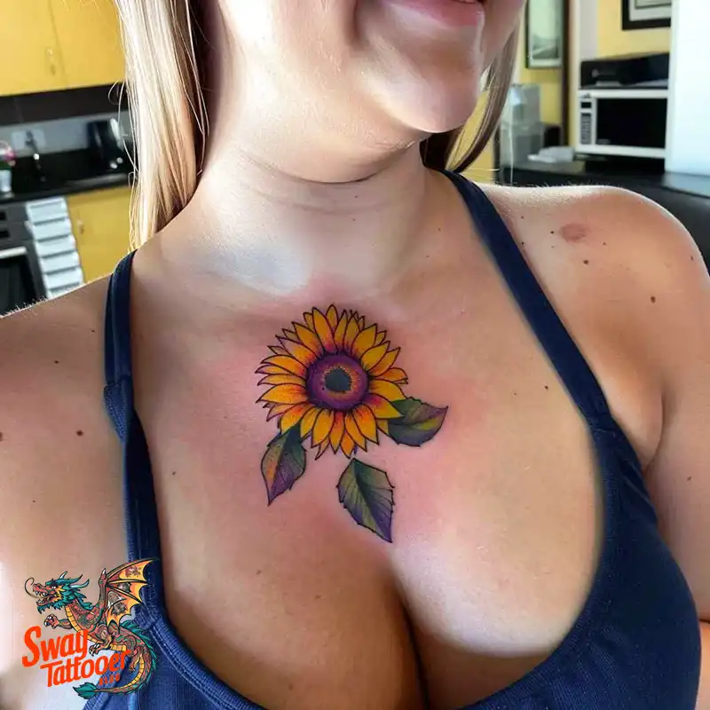 100 Sunflower Tattoo Design Ideas to Brighten Your Skin 5 sunflower tattoo