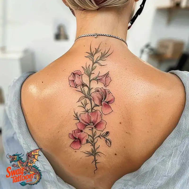 150 Sweet Pea Flower Tattoo Design Ideas and Deep Meanings 45 sweet pea tattoo