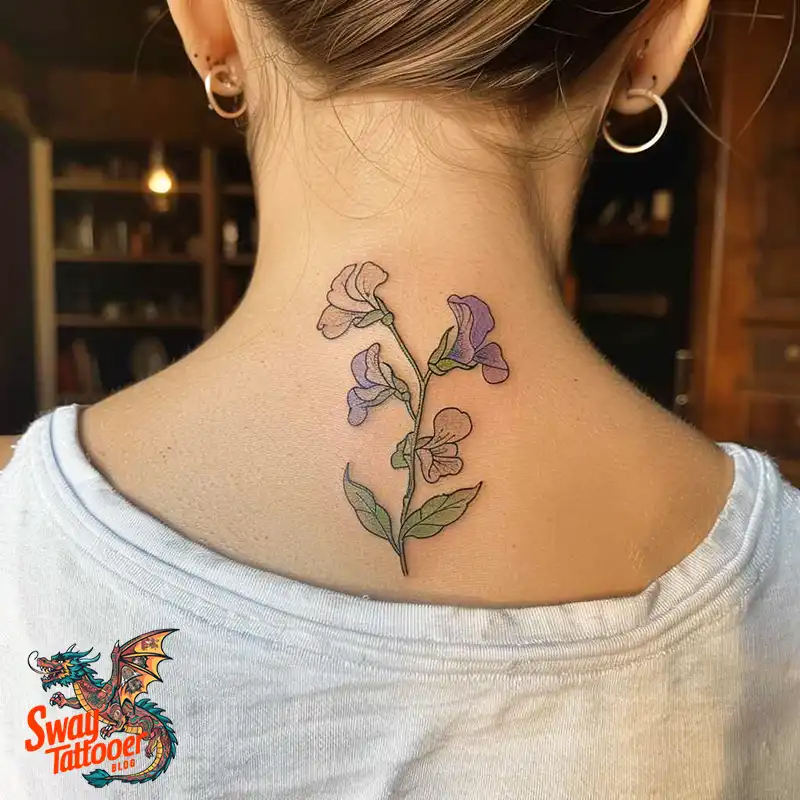 150 Sweet Pea Flower Tattoo Design Ideas and Deep Meanings 36 sweet pea tattoo