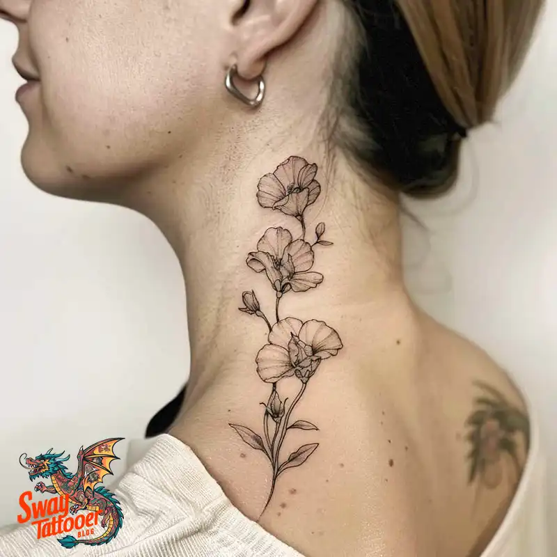 150 Sweet Pea Flower Tattoo Design Ideas and Deep Meanings 34 sweet pea tattoo