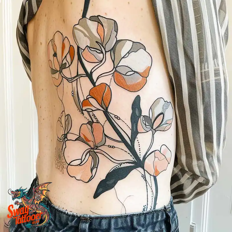 150 Sweet Pea Flower Tattoo Design Ideas and Deep Meanings 30 sweet pea tattoo
