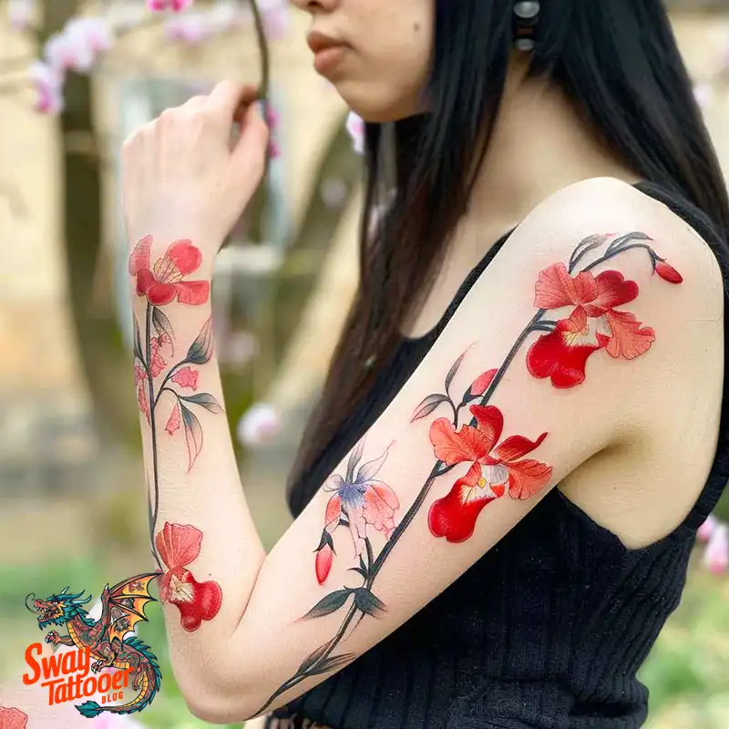 150 Sweet Pea Flower Tattoo Design Ideas and Deep Meanings 23 sweet pea tattoo