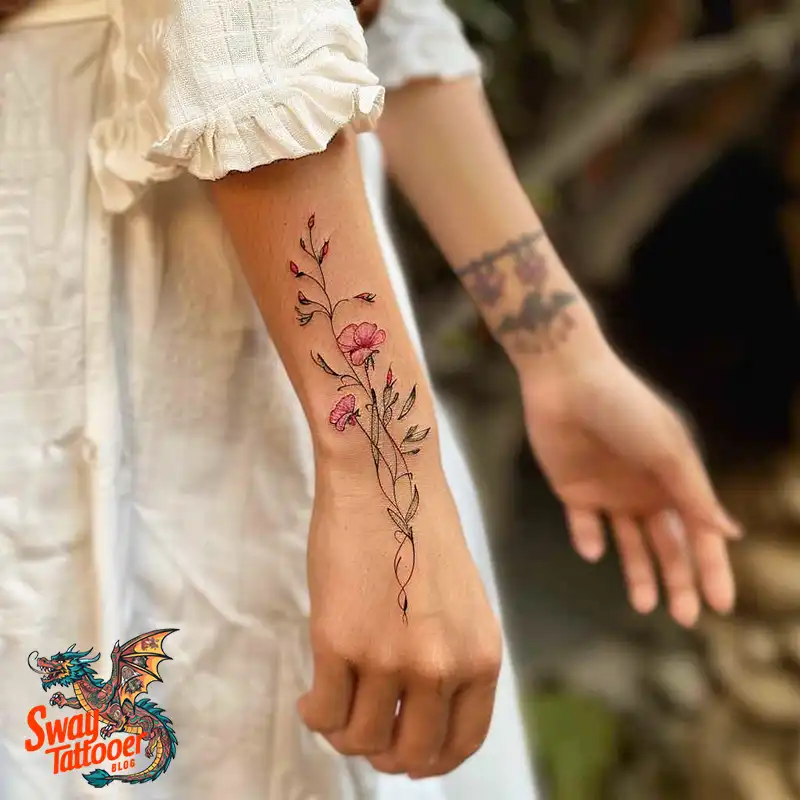 150 Sweet Pea Flower Tattoo Design Ideas and Deep Meanings 19 sweet pea tattoo