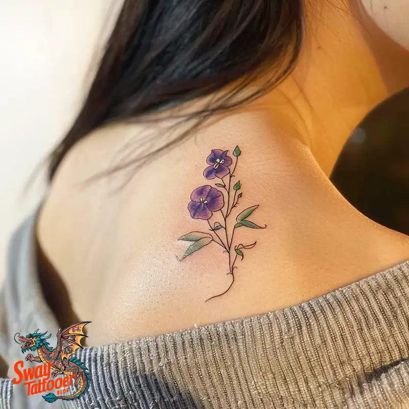 150 Sweet Pea Flower Tattoo Design Ideas and Deep Meanings 9 sweet pea tattoo