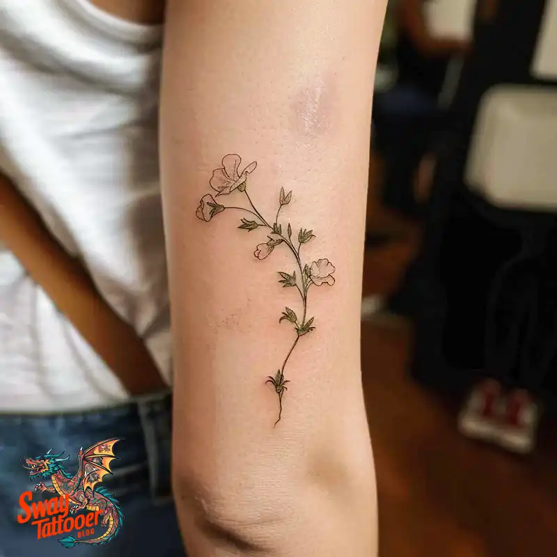 150 Sweet Pea Flower Tattoo Design Ideas and Deep Meanings 7 sweet pea tattoo