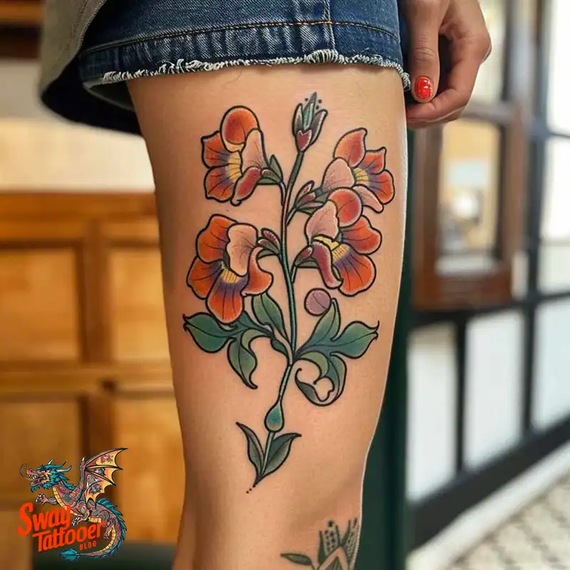 150 Sweet Pea Flower Tattoo Design Ideas and Deep Meanings 3 sweet pea tattoo