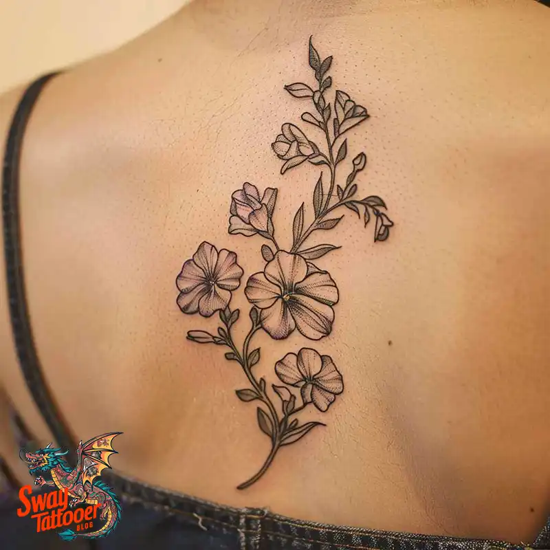 150 Sweet Pea Flower Tattoo Design Ideas and Deep Meanings 140 sweet pea flower tattoo