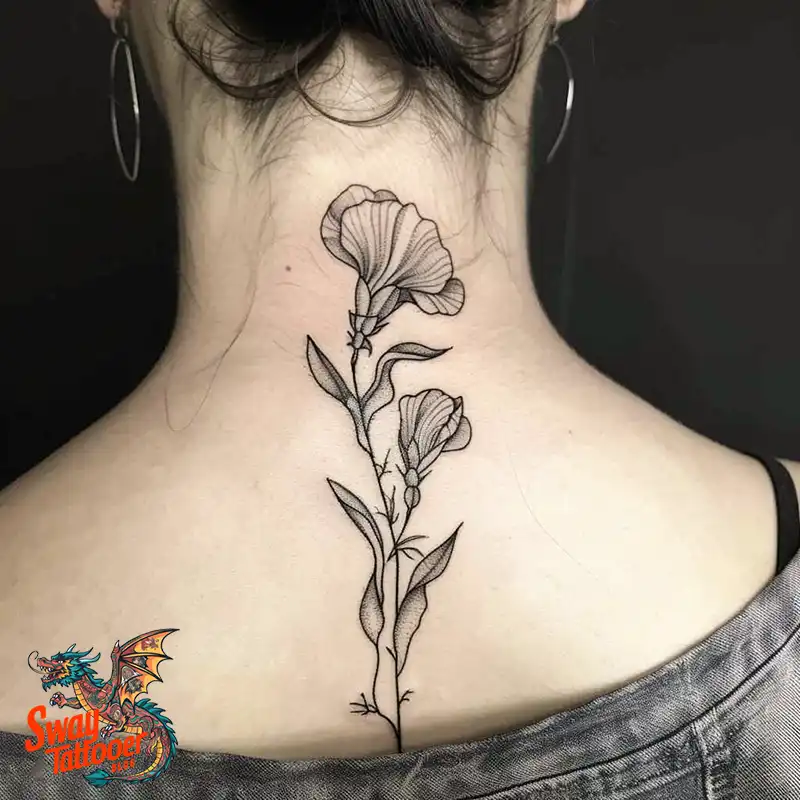 150 Sweet Pea Flower Tattoo Design Ideas and Deep Meanings 113 sweet pea flower tattoo