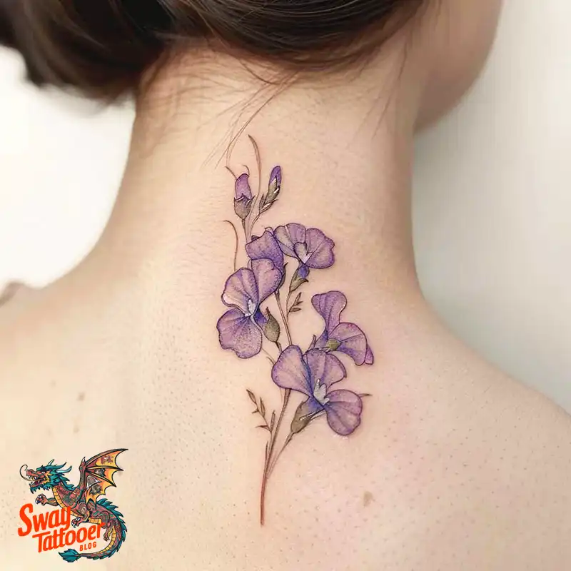 150 Sweet Pea Flower Tattoo Design Ideas and Deep Meanings 112 sweet pea flower tattoo