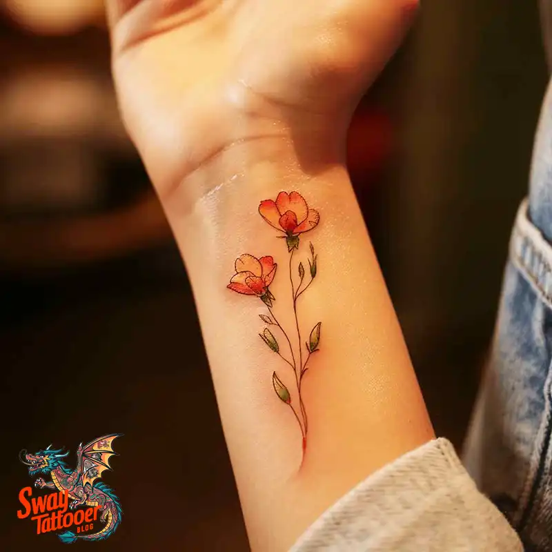 150 Sweet Pea Flower Tattoo Design Ideas and Deep Meanings 110 sweet pea flower tattoo