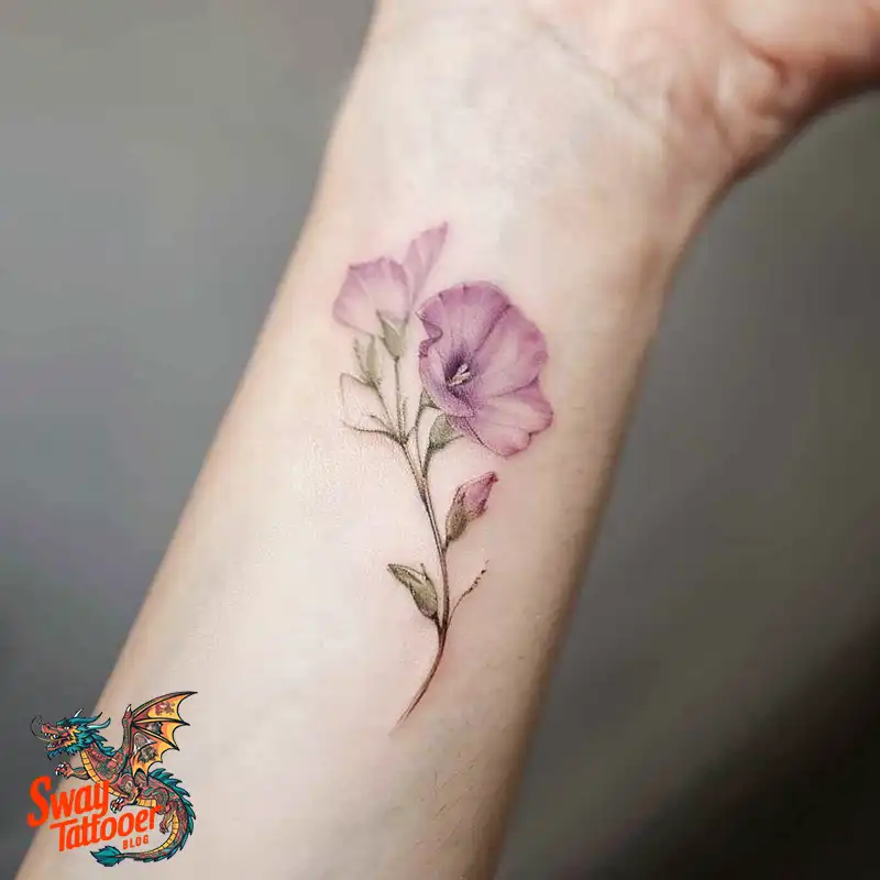 150 Sweet Pea Flower Tattoo Design Ideas and Deep Meanings 108 sweet pea flower tattoo