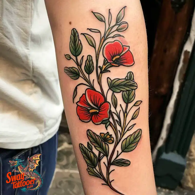 150 Sweet Pea Flower Tattoo Design Ideas and Deep Meanings 97 sweet pea flower tattoo