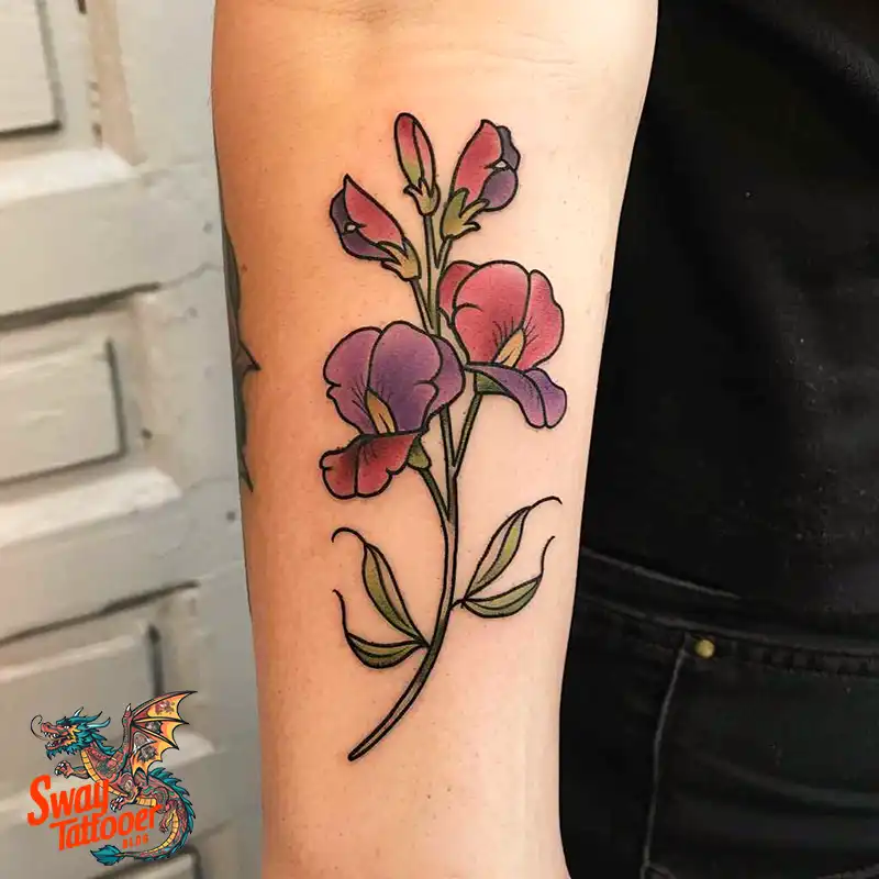 150 Sweet Pea Flower Tattoo Design Ideas and Deep Meanings 99 sweet pea flower tattoo