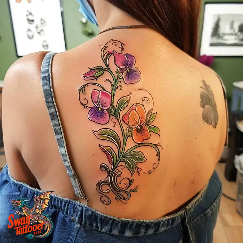 150 Sweet Pea Flower Tattoo Design Ideas and Deep Meanings 95 sweet pea flower tattoo