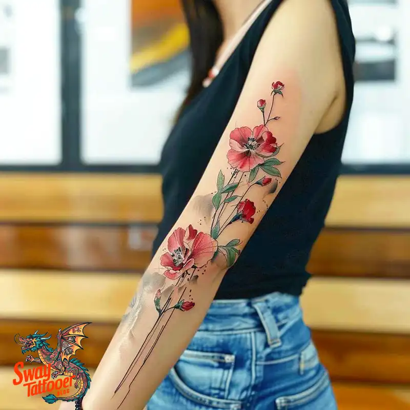 150 Sweet Pea Flower Tattoo Design Ideas and Deep Meanings 92 sweet pea flower tattoo