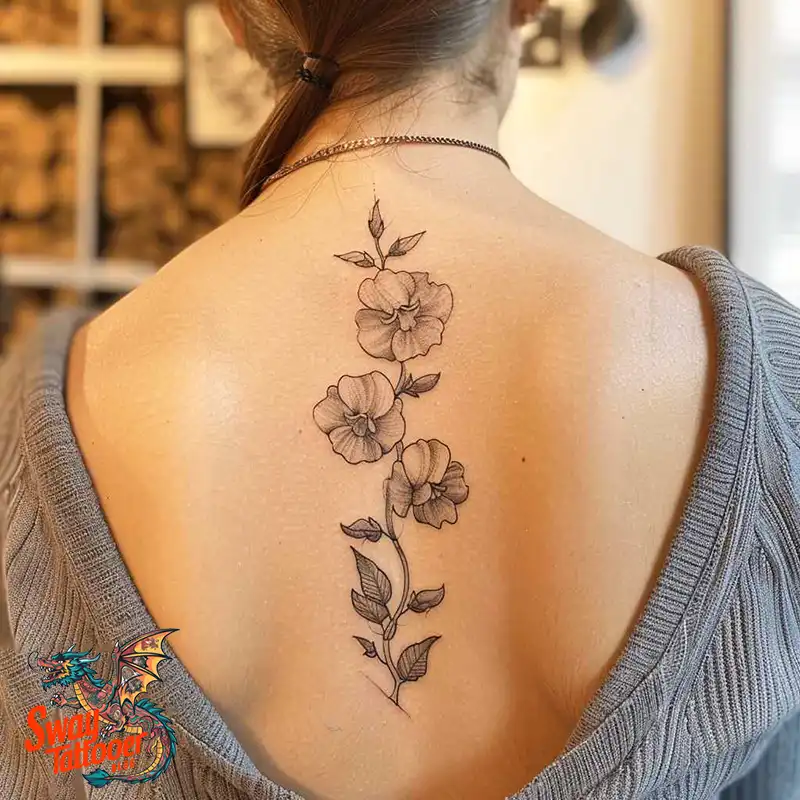 150 Sweet Pea Flower Tattoo Design Ideas and Deep Meanings 87 sweet pea flower tattoo