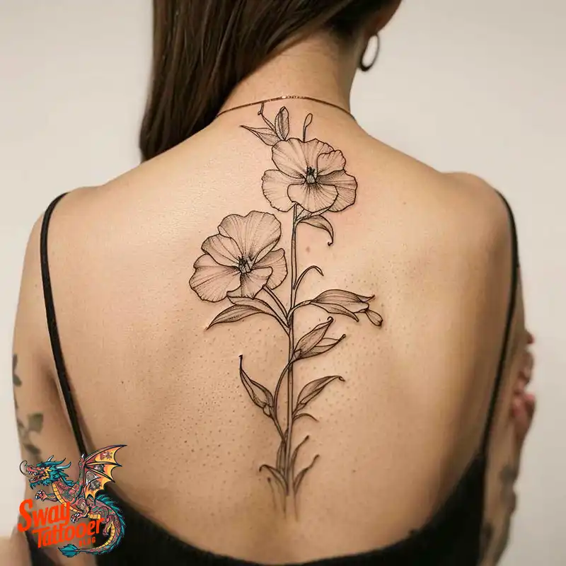 150 Sweet Pea Flower Tattoo Design Ideas and Deep Meanings 84 sweet pea flower tattoo