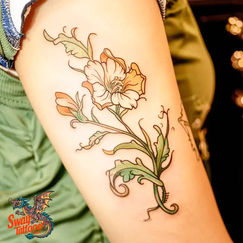 150 Sweet Pea Flower Tattoo Design Ideas and Deep Meanings 65 sweet pea tattoo