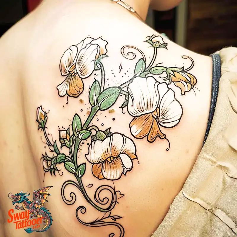150 Sweet Pea Flower Tattoo Design Ideas and Deep Meanings 62 sweet pea tattoo