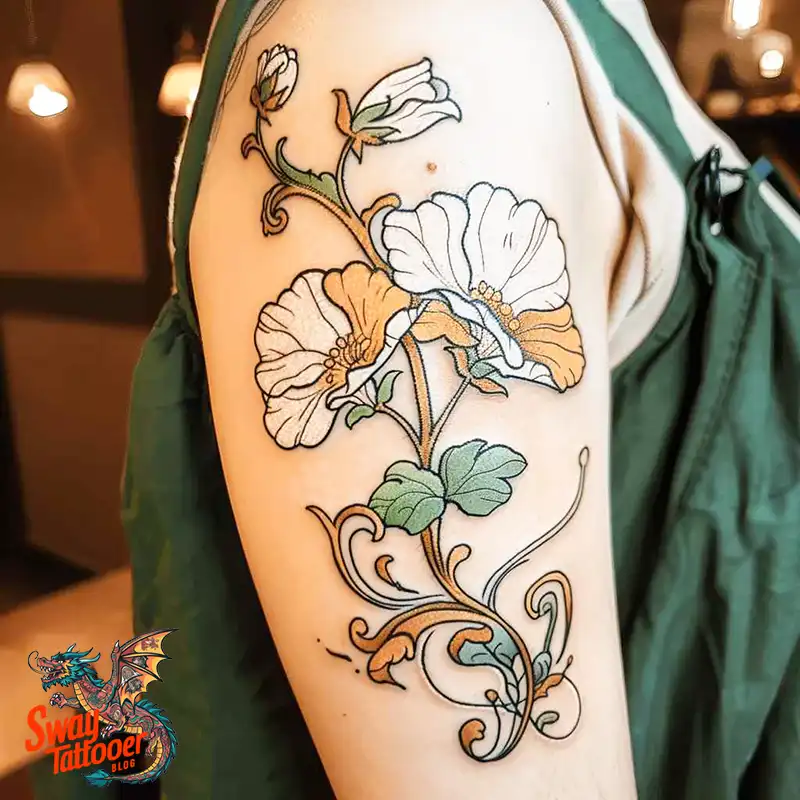 150 Sweet Pea Flower Tattoo Design Ideas and Deep Meanings 61 sweet pea tattoo