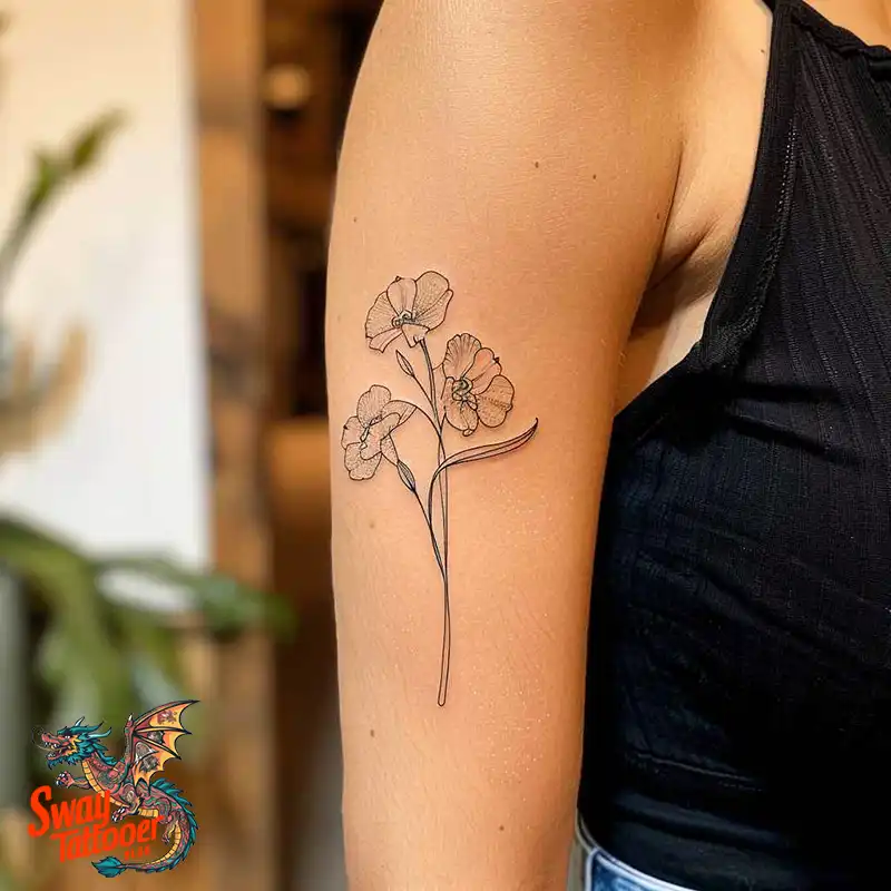 150 Sweet Pea Flower Tattoo Design Ideas and Deep Meanings 60 sweet pea tattoo