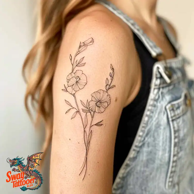 150 Sweet Pea Flower Tattoo Design Ideas and Deep Meanings 57 sweet pea tattoo