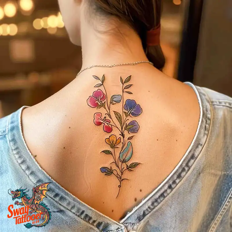150 Sweet Pea Flower Tattoo Design Ideas and Deep Meanings 55 sweet pea tattoo