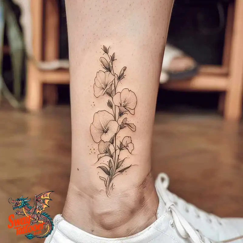 150 Sweet Pea Flower Tattoo Design Ideas and Deep Meanings 54 sweet pea tattoo