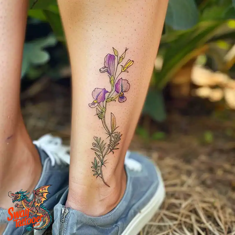150 Sweet Pea Flower Tattoo Design Ideas and Deep Meanings 47 sweet pea tattoo