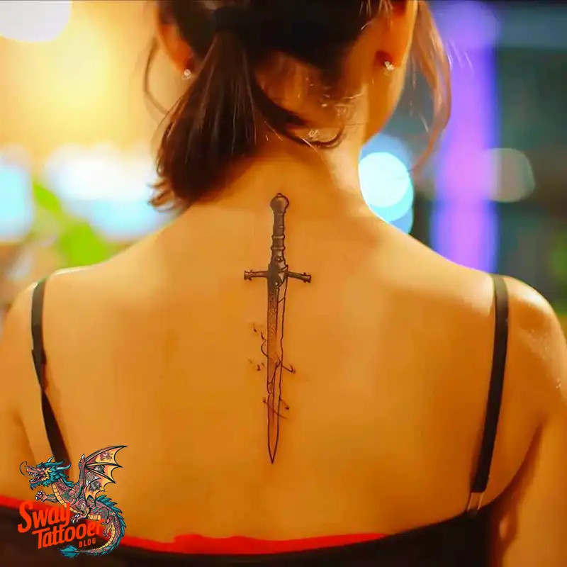 130 Sword on Back Tattoo Design Ideas: Symbol of Strength 32 sword on back tattoo