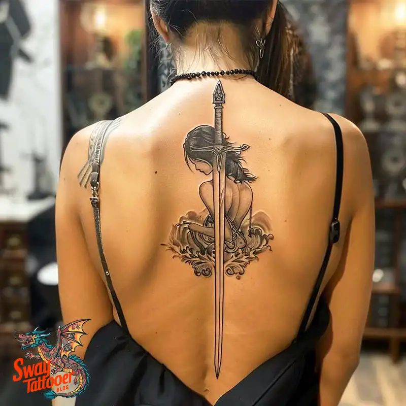 130 Sword on Back Tattoo Design Ideas: Symbol of Strength 20 sword on back tattoo