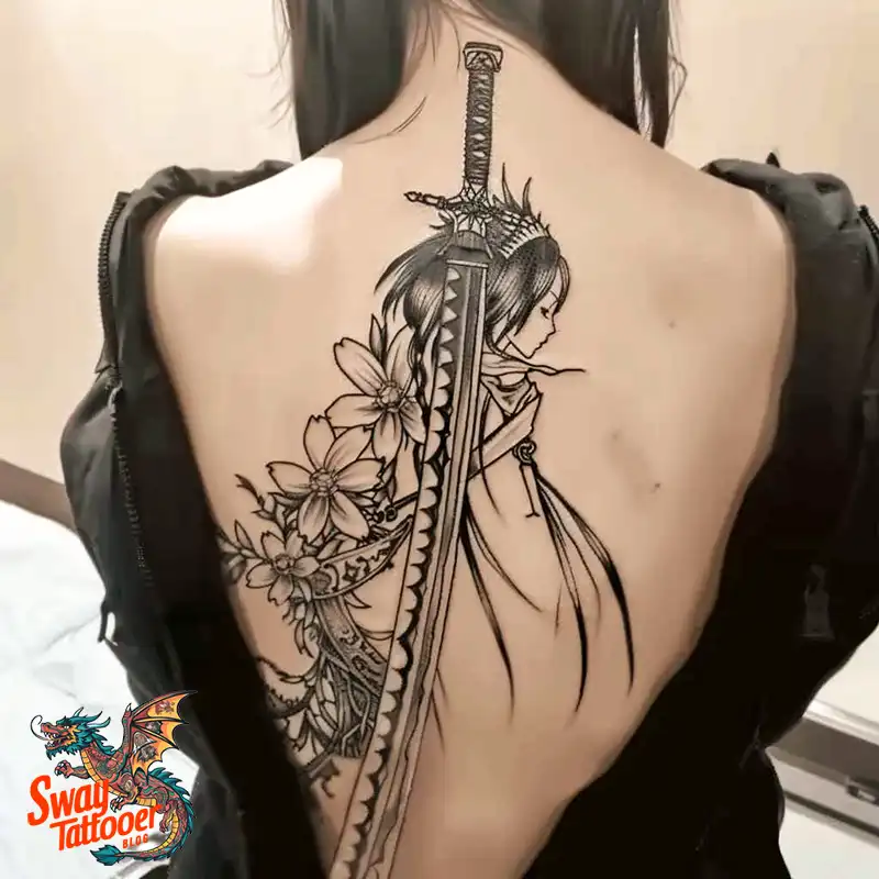130 Sword on Back Tattoo Design Ideas: Symbol of Strength 7 sword on back tattoo