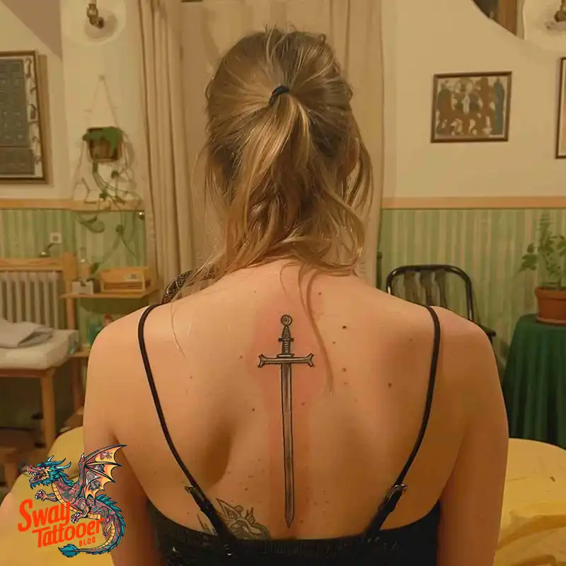 130 Sword on Back Tattoo Design Ideas: Symbol of Strength 1 sword on back tattoo