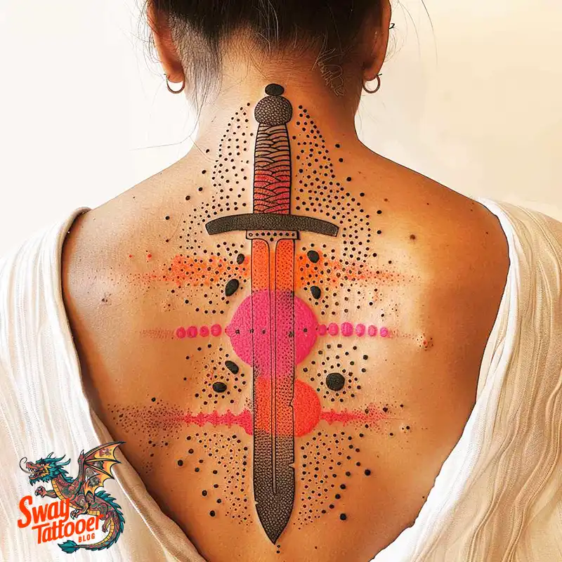 130 Sword on Back Tattoo Design Ideas: Symbol of Strength 112 sword on back tattoo