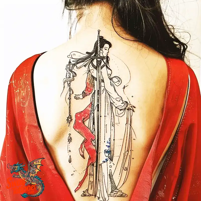 130 Sword on Back Tattoo Design Ideas: Symbol of Strength 97 sword on back tattoo