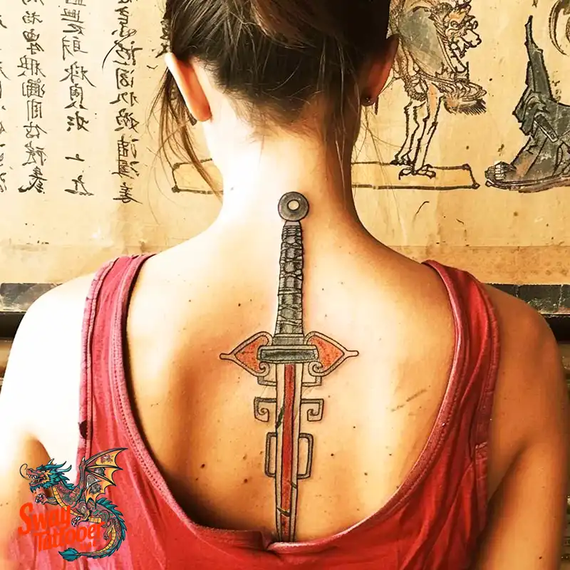 130 Sword on Back Tattoo Design Ideas: Symbol of Strength 99 sword on back tattoo