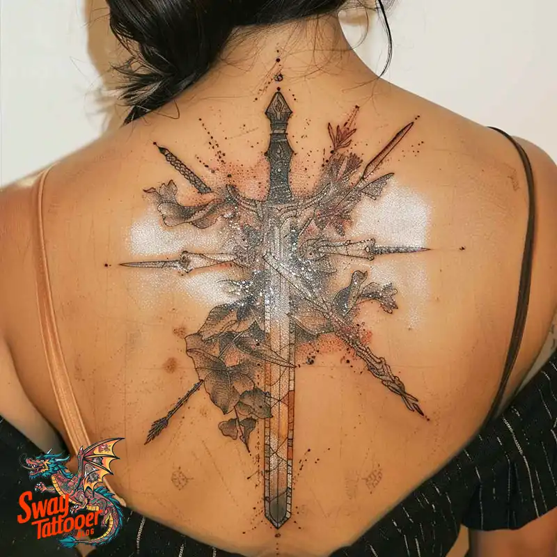 130 Sword on Back Tattoo Design Ideas: Symbol of Strength 101 sword on back tattoo