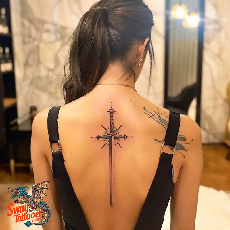 130 Sword on Back Tattoo Design Ideas: Symbol of Strength 69 sword on back tattoo