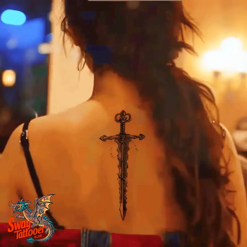 130 Sword on Back Tattoo Design Ideas: Symbol of Strength 40 sword on back tattoo