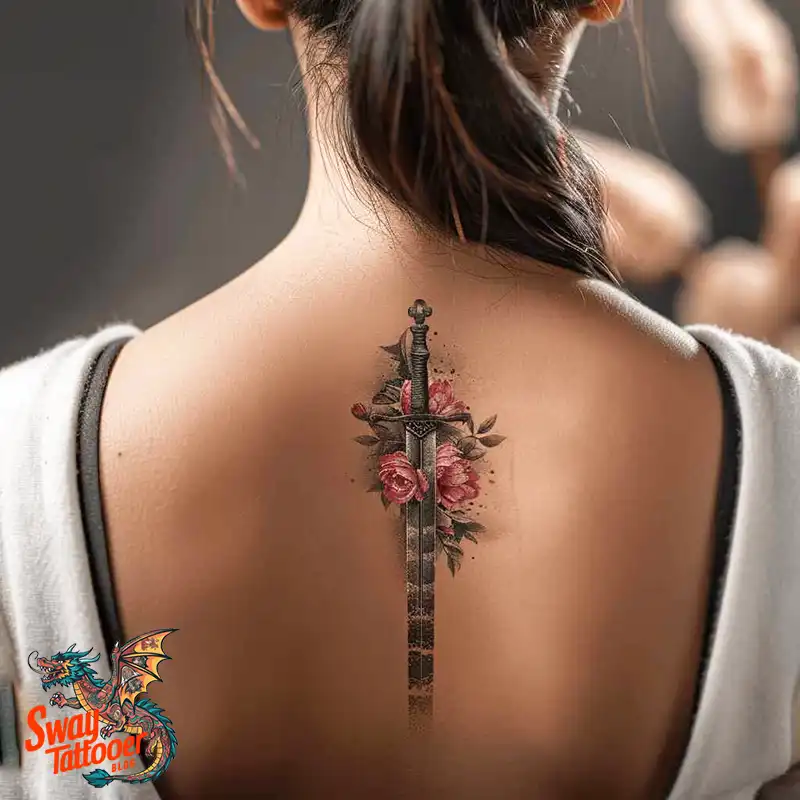 130 Sword on Back Tattoo Design Ideas: Symbol of Strength 38 sword on back tattoo