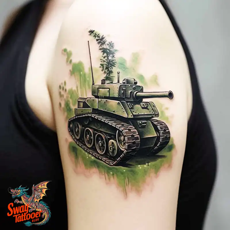 50 Tank Tattoo Design Ideas to Showcase Your Inner Warrior 37 tank tattoo