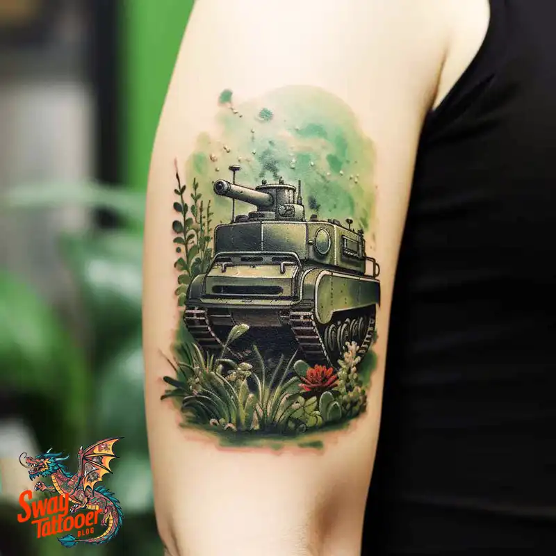 50 Tank Tattoo Design Ideas to Showcase Your Inner Warrior 39 tank tattoo